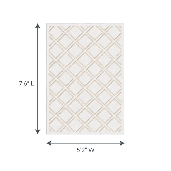 Blue Wave Ironwood Outdoor Rug - 5-ft 2-in x 7-ft 6-in