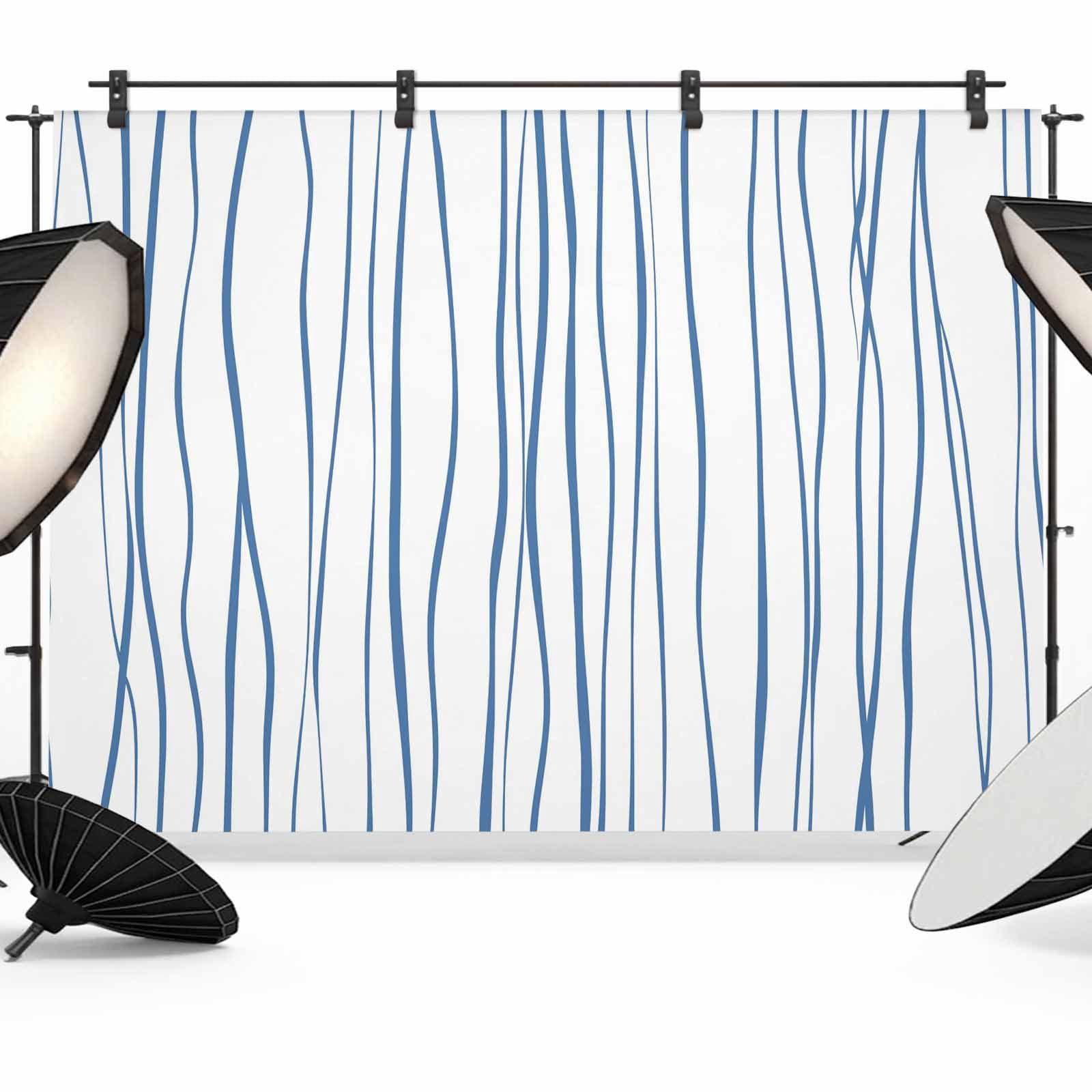 Pin5 Wave Backdrops Blue Wave Lines Photography Backdrop 8x6FT, Art Minimalist Abstract ...