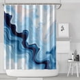 thumbnail image 1 of Blue Wave Marble Pattern Shower Curtain 72"x84" ,Bathroom Decorative Shower Curtains Set with 12 Hooks,Modern Waterproof Washable Shower Curtain, 1 of 6