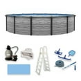thumbnail image 1 of Blue Wave Montilla 15-ft Round 52-In Deep Above Ground Swimming Pool 6in Top Rail Metal Wall Swimming Pool Package, 1 of 5