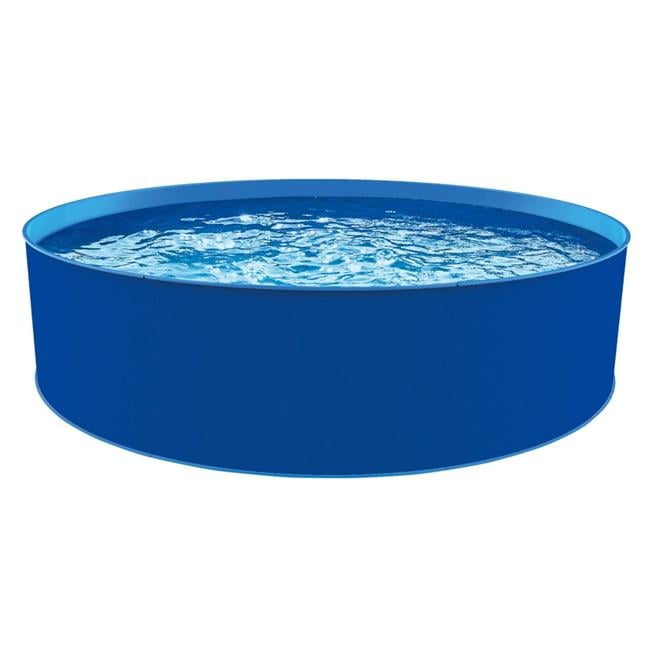 Cobalt Blue 15-ft Round Steel Wall Pool with Filter System