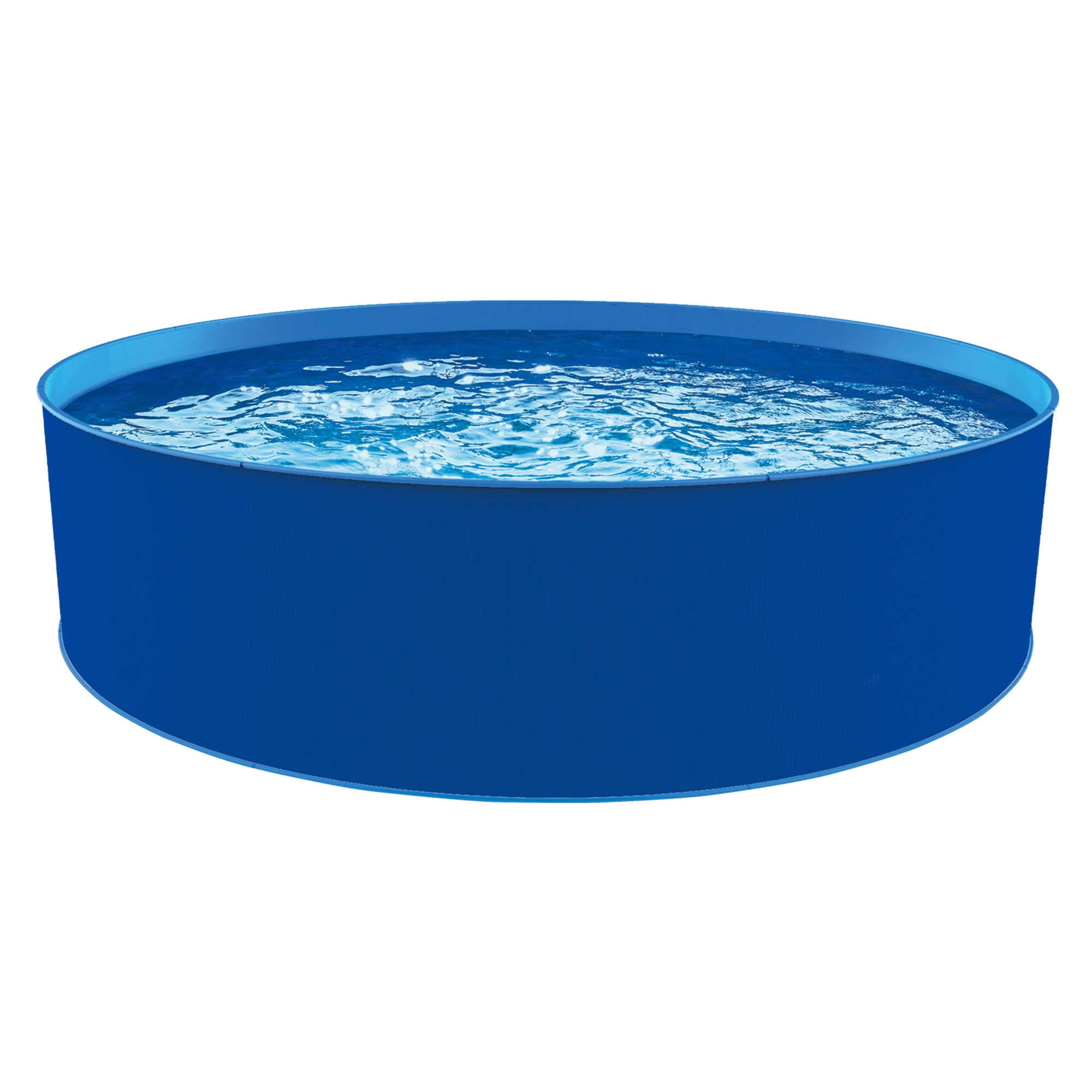 Cobalt Blue 15-ft Round Steel Wall Pool with Filter System
