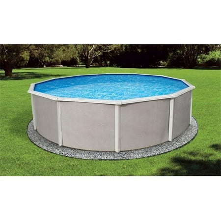 Blue Wave NB2532 Belize 12'x24' Oval 52'' Steel Pool with 6'' Top Rail