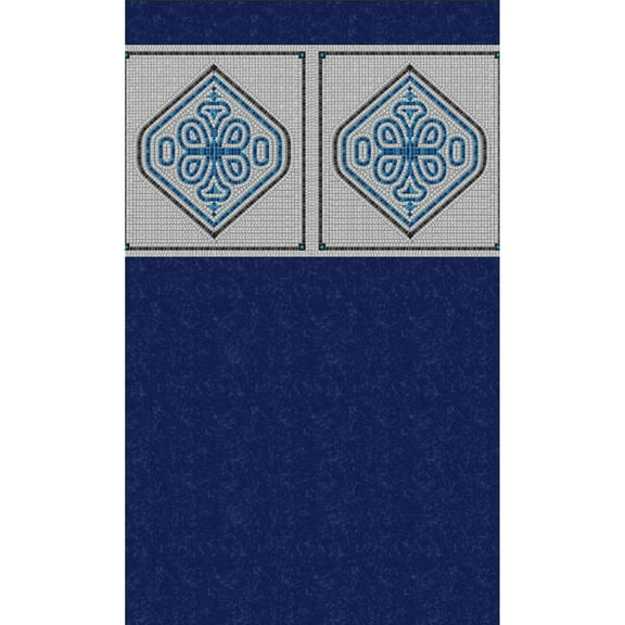 Blue Wave NL316-40 Mangalore Mosaic 15-ft Round Heavy Gauge Unibead Liner - 52-in