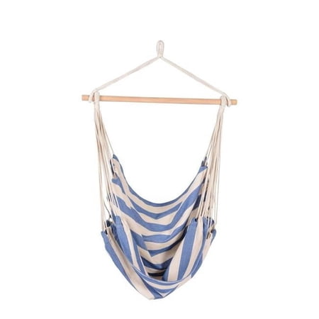 Blue Wave NU6906 Boho Breeze Swinging Bungalow Chair, Blue & White Stripe