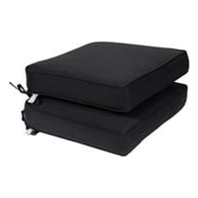 Blue Wave NU6935 24D Foam Outdoor Seat Cushion, Black Set of 2