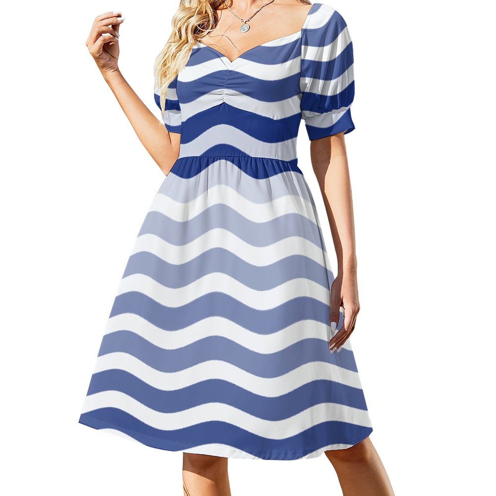 Blue Wave Pattern Women