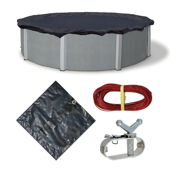 Blue Wave Products 12' Dark Navy Blue Winter Pool Covers for Above-Ground Pools
