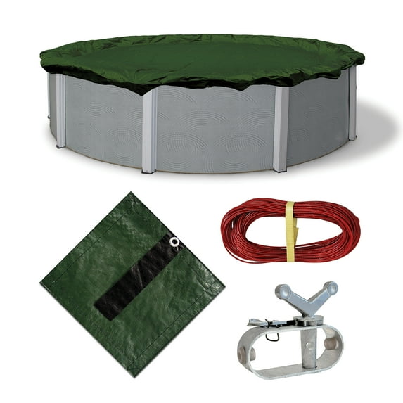 Blue Wave Products 12' Forest Green Winter Pool Covers for Above-Ground Pools