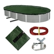 Blue Wave Products 15' x 30' Forest Green Winter Pool Covers for Above-Ground Pools