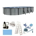 thumbnail image 1 of Blue Wave San Pedro 12x24-ft Oval 52-in Deep 6-in Top Rail Above Ground Steel Wall Swimming Pool Package, 1 of 11