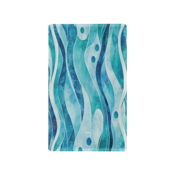 Blue Wavy Pattern Light Switch Cover Switch Plate Outlet Cover Plug Cover for Electrical Outlet
