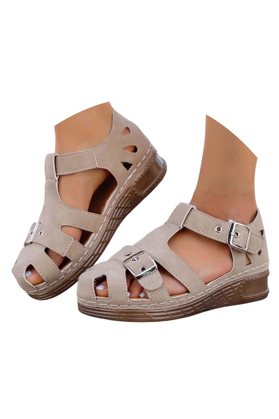 Blue Wedges Sandals Women Trendy Lightweight Wide Width Low Wedge Heels Womens House Shoes Size 9 Summer Wedges Slides -Flatform, Bohemia, Beach, Wedding