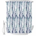 thumbnail image 1 of Blue Weeping Eucalyptus Shower Curtain, Waterproof Shower Curtains for Bathroom, Spring Summer Farmhouse Leaves Washable Fabric Bathtub Curtain Set Bath Decor with 12 Hooks Long 72"x84", 1 of 8