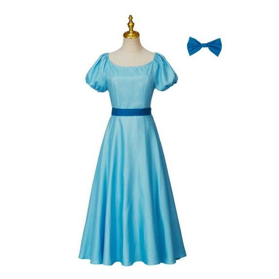Blue Wendy Dress with Bow - Stage Performance Costume