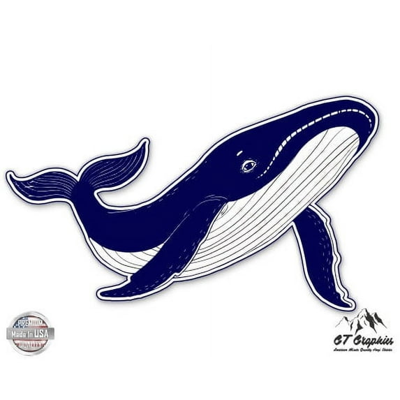 Blue Whale - 12" Vinyl Sticker Waterproof Decal