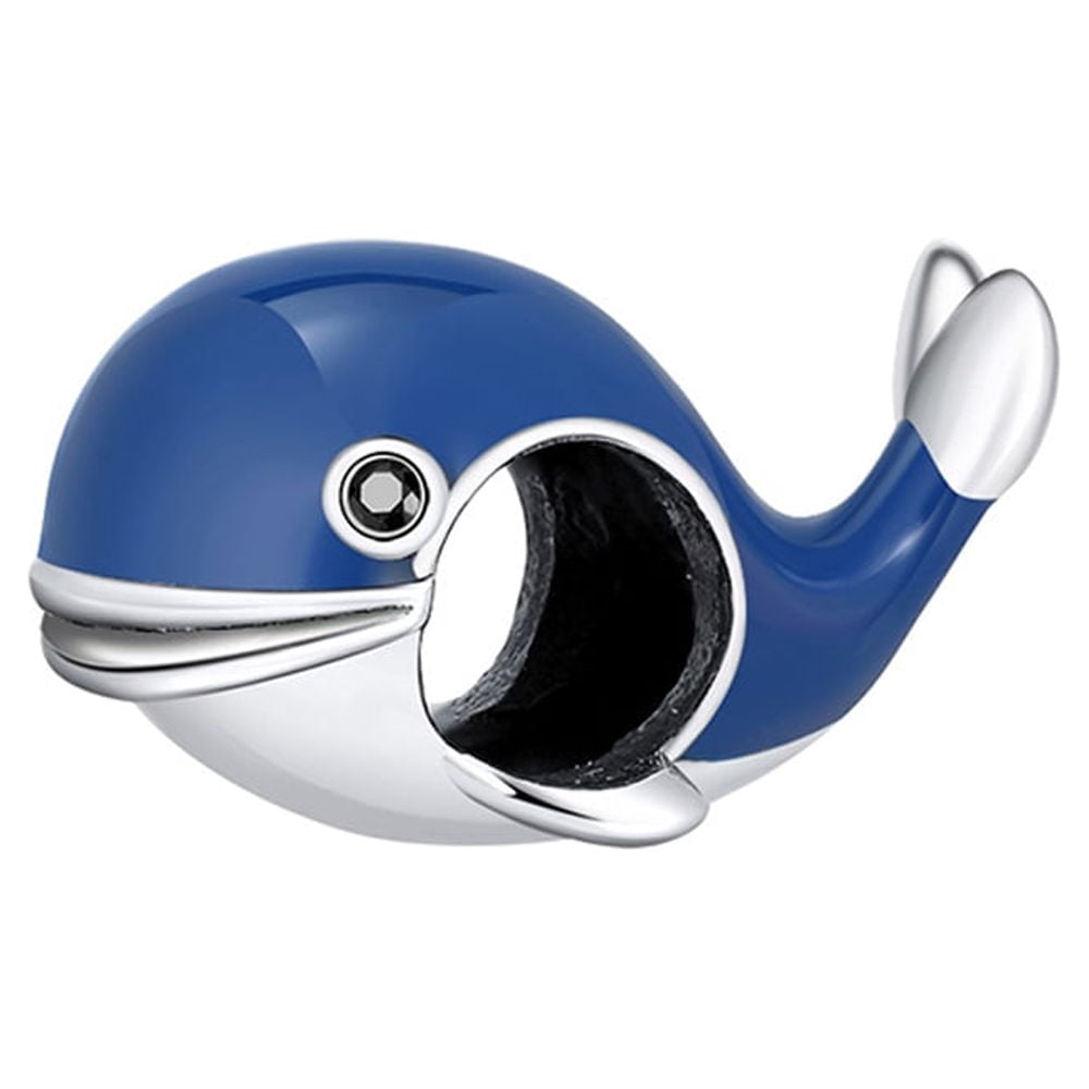 Blue Whale Charm European Bead Sterling Silver Ginger Lyne Collection