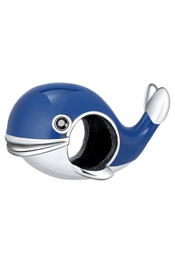 Blue Whale Charm European Bead Sterling Silver Ginger Lyne Collection