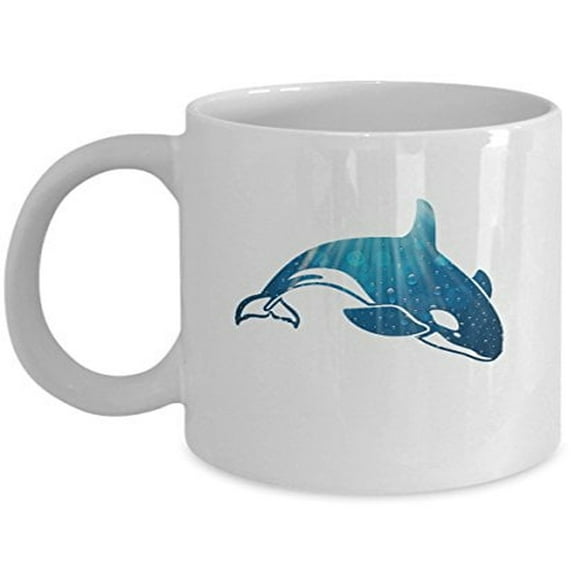 Blue Whale 11 oz Coffee Mug - Sea Life Gifts White Ceramic