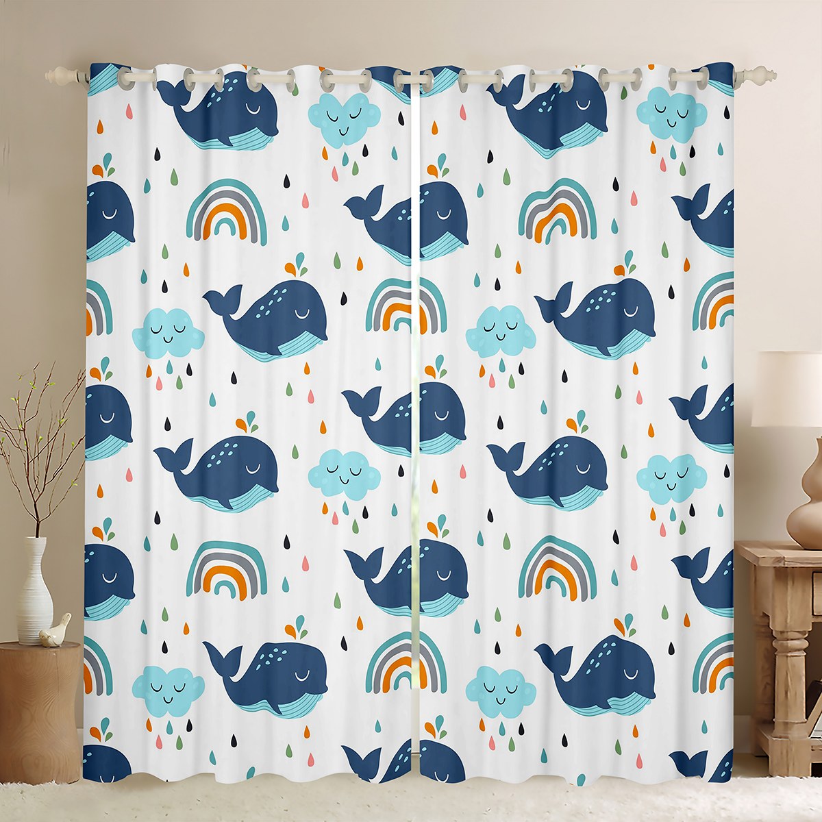 Curtains Blue Sea Creatures main image 0