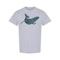 thumbnail image 1 of Blue Whale  Design T-Shirt Men -Image by Shutterstock, Male 3X-Large, 1 of 2