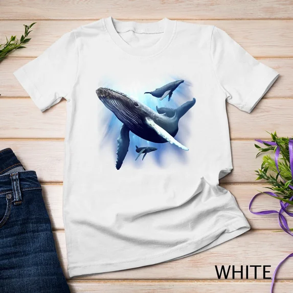 Blue Whale Humpback Sea Animal Ocean Save Whales Unisex Tshirt ...