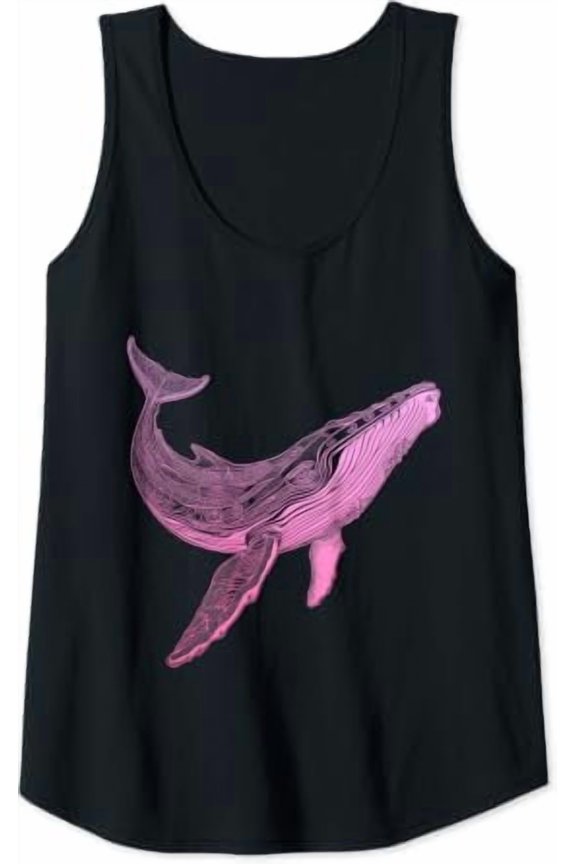 Blue Whale Humpback Whale Lover Surf Scuba Diving Ocean Tank Top Size S-3XL