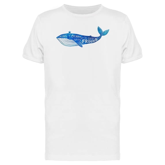 Blue Whale King Of Ocean Slogan Tee Men's -Image by Shutterstock