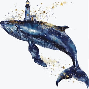 Blue Whale and Lighthouse DIY 11CT Stamped Cross Stitch Kits for Beginners Easy Needlepoint Embroidery Counted Cross Stitch Art Craft for Wall Decoration 20x20inch(4)