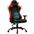 thumbnail image 1 of Blue Whale Massage Gaming Chair Desk Office Chair Ergonomic High Back Racing Computer Chair with Headrest and Lumbar Support Backrest, Seat Height Adjustable Swivel Chair,Red, 1 of 7