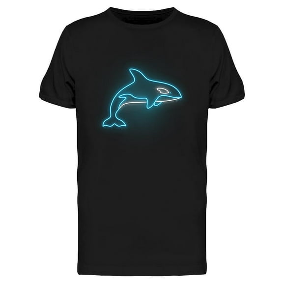 Blue Whale Neon Sign T-Shirt Men -Image by Shutterstock, Male Large