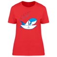 thumbnail image 1 of Blue Whale With A Paper Boat T-Shirt Women -Image by Shutterstock, Female Small, 1 of 2