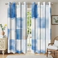 thumbnail image 1 of Blue And White Abstract Art Oil Printed Texture Ombre Modern Curtains Blackout Thermal Insulated Grommet Window Drapes For Bedroom Living Room Decoration 26"W x 54"L (Pack of 2), 1 of 6