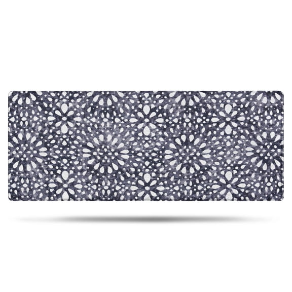 Blue and White Abstract Pattern Bathroom Rugs Mat,Non Slip Microfiber Bathroom Rug,Rubber Backing,Soft Bathroom Mats for Bathroom Floor,Tub and Shower,60x24in(150x60cm)