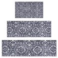 thumbnail image 1 of Blue and White Abstract Pattern Kitchen Rugs Sets Of 3,Kitchen Runner Rugs Non Skid Washable,Decorative Kitchen Floor Mats for Kitchen,Sink,Laundry,17"x30"+ 17"x47" + 17"x59", 1 of 6
