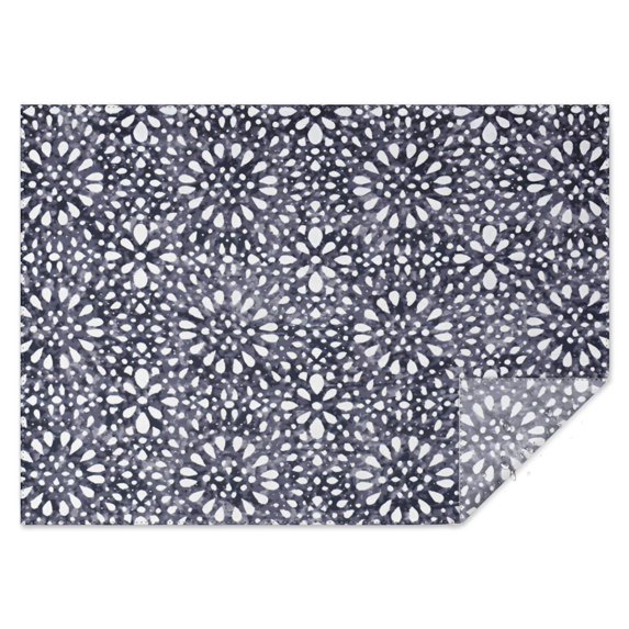 Blue and White Abstract Pattern Rectangle Tablecloth 60"x84",Waterproof Polyester Rectangle Table Cloth, Wipeable Spillproof Polyester Tablecloth for Dining, Camping, Indoor and Outdoor