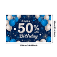 thumbnail image 1 of Blue White Balloon Themed 50th Birthday Banner Backdrop Decorations Party Supplies Photography Props for Birthday Parties Celebrations Photo Shoots Events, 1 of 7