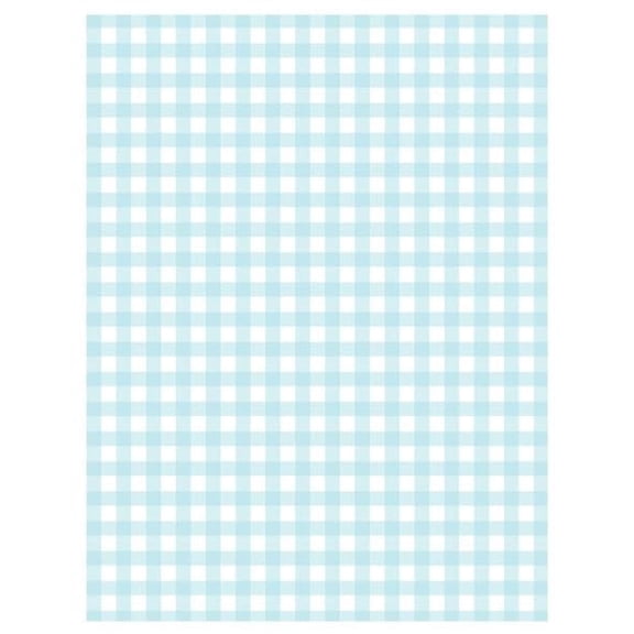 TNCT Blue & White Bingham Plaid Pattern Edible Image Chocolate Transfer Sheet, Multicolor