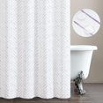 thumbnail image 1 of Blue and White Boho Shower Curtain Herringbone Zig Zag Fabric Shower Curtains for Bathroom Bohemian Farmhouse Modern Arrow Geometric Shower Curtain Set with Hooks Waterproof 72x72 inches, 1 of 6