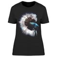thumbnail image 1 of Blue White Brown Siam Betta T-Shirt Women -Image by Shutterstock, Female Small, 1 of 2