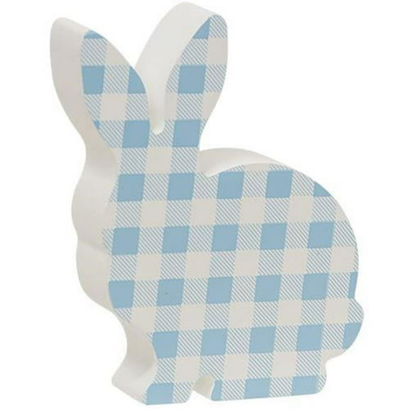 Blue & White Buffalo Check Chunky Bunny