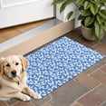 thumbnail image 1 of Blue White Butterfly Pattern Door Rugs,Washable Non Slip Door Mats Indoor,Decorative Door Mats,Entry Mat Indoor for Entrance,Bedroom,Kitchen,Bathroom,16"x24", 1 of 6