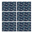 thumbnail image 1 of Blue White Butterfly Pattern Summer Placemats Table Placemats Set Of 6-Linen Kitchen Washable Placemats Table Mats 11.8"x17.7" Non-Slip Heat Resistant, 1 of 5