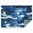 thumbnail image 1 of Blue White Camo Digital Shapes Pattern Rectangle Tablecloth 60"x84",Waterproof Polyester Rectangle Table Cloth, Wipeable Spillproof Polyester Tablecloth for Dining, Camping, Indoor and Outdoor, 1 of 5