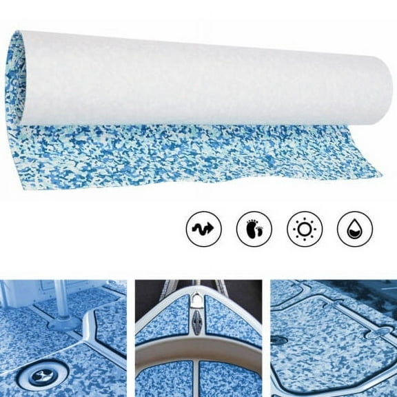 Blue White Camouflage EVA Foam Boat Ship Marine Flooring Mat