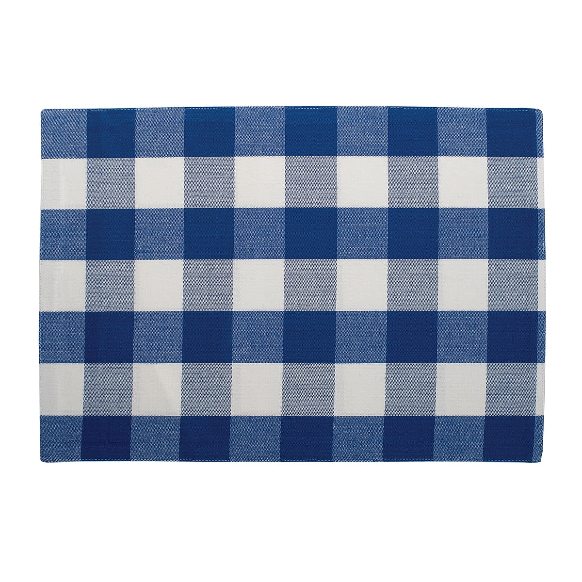 Blue & White Check Cotton Woven Placemat Set of 6