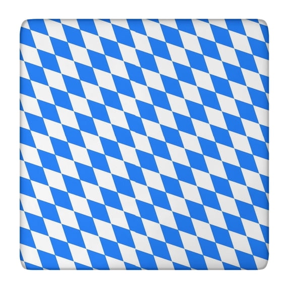 Blue White Checkerboard Checkered Pattern Square Fitted Tablecloth with Elastic Edge,Square Table Cover,Washable Elastic Table Cover for Home Kitchen Party Decor 36"x36"