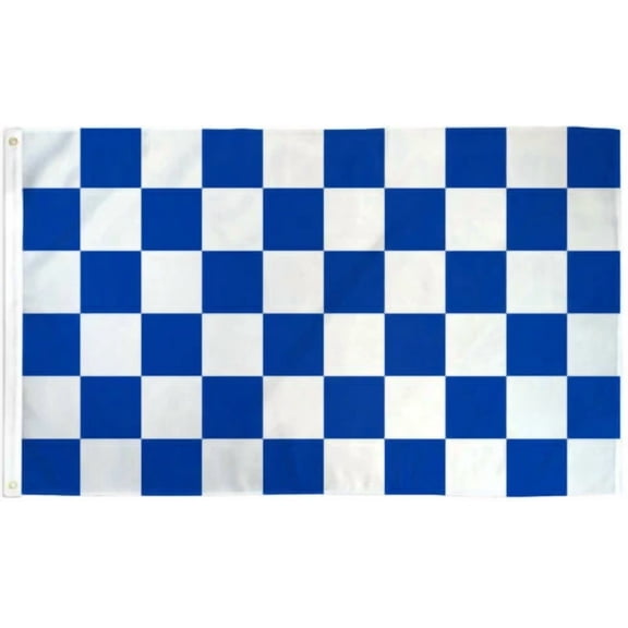 Blue & White Checkered Flag 2X3Ft Racing Finish Line Flag 100D