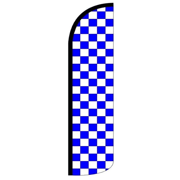 Blue & White Checkered King Windless Flag (Hardware Not Included) | Advertisement /Business Flags | Feather Flag |