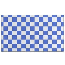 Blue and White Checkered Pattern Door Rugs,Washable Non Slip Door Mats Indoor,Decorative Door Mats,Entry Mat Indoor for Entrance,Bedroom,Kitchen,Bathroom,17"x30"